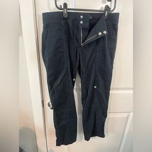 VTG Lauren Ralph Lauren Black Cargo Capri Cut Casual Pants with Pockets Size 6